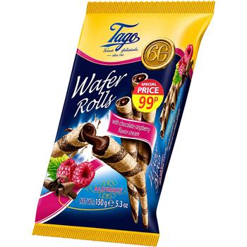 TAGO WAFER ROLLS WITH RASPBERRY CREAM (PM 99P)