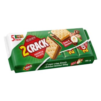 Roshen 2 Crack Biscuit Cocoa Hazelnut (6614)