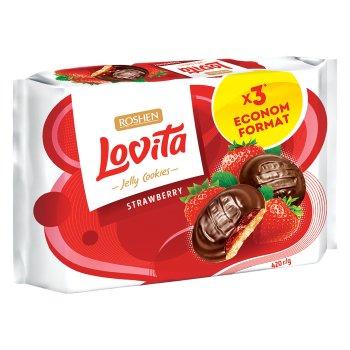 Roshen Lovita Jelly Cookies Strawberry (6080)