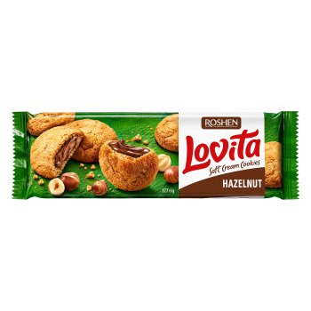Roshen Lovita Soft Cookie Hazelnut (7674)