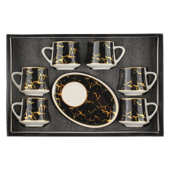 (H)Coffee Cup Set Black (H1-68)