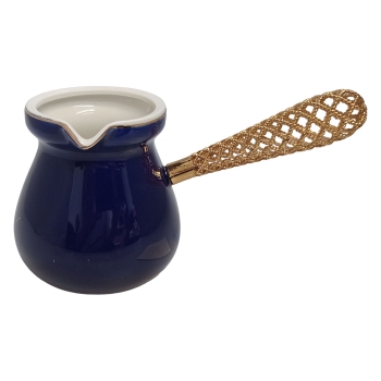 (H)Coffee Pot Ceramic Blue (H14-26)