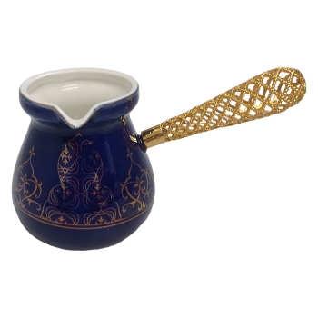 (H)Coffee Pot Ceramic Blue (H14-29)