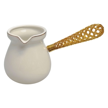 (H)Coffee Pot Ceramic White (H14-26)