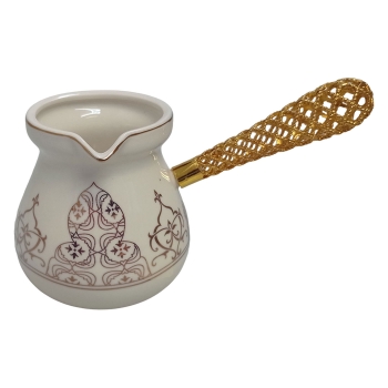 (H)Coffee Pot Ceramic White (H14-29)