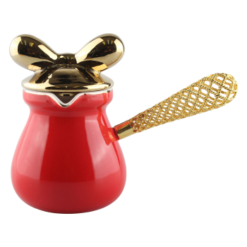 (H)Coffee Pot With Lid Red (H5-2)