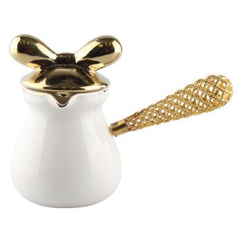 (H)Coffee Pot With Lid White (H5-2)